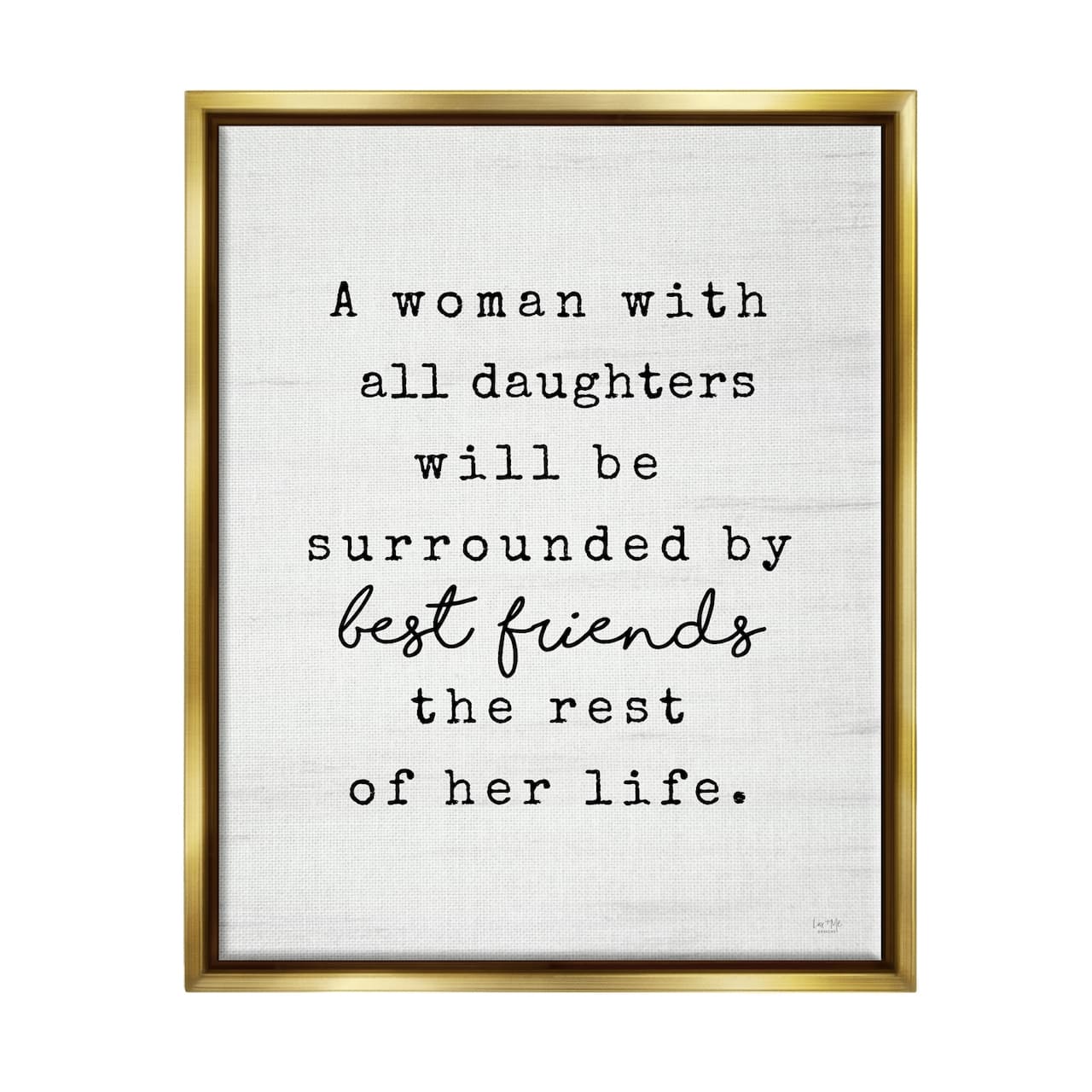 Stupell Industries Woman With All Daughters Loving Family Quote Floater Framed Art